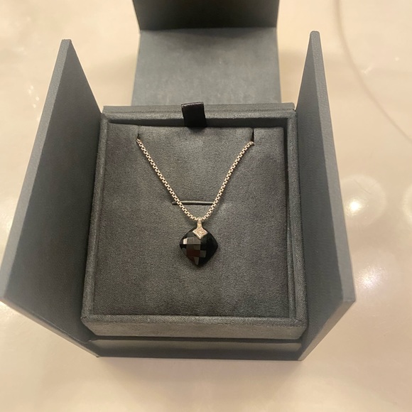 David Yurman Black Onyx & Diamond Necklace - Picture 2 of 9